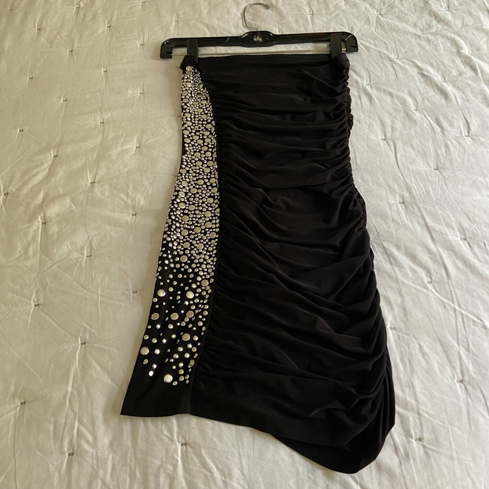 Black mini dress